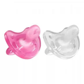 Chupeta Chicco Soft Rosa silicone 0-6m