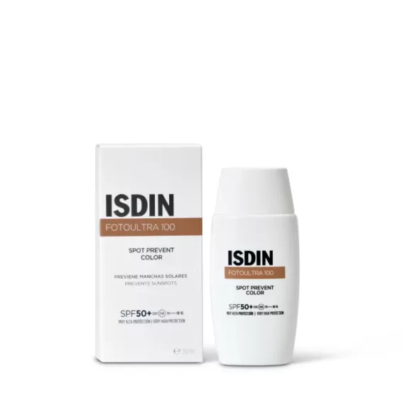 ISDIN FotoUltra SPOT PREVENT COLOR SPF50+ 50ML - Protetor solar para evitar manchas solares, com cor
