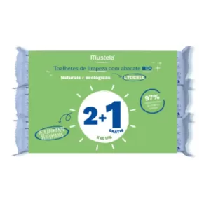 Mustela Bebe Pele Normal Toalhetes Limpeza 60Un 2+1 Oferta