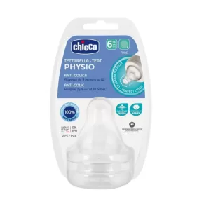 Chicco Tetina P5 silicone 6m+ 2unidades